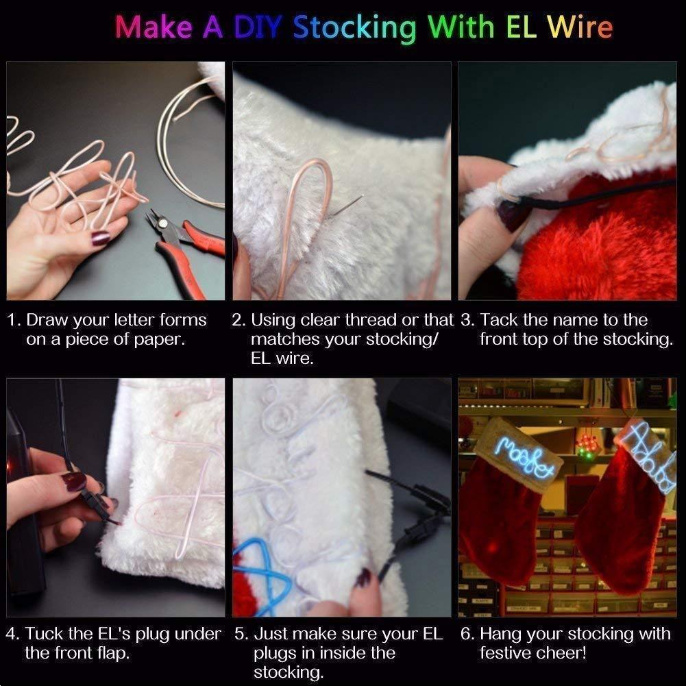 Automaze El Wire, 5M Neon Lights 5V with Fuse Protection for Car Interior Decoration - Pexsho
